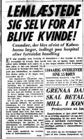 Ekstra Bladets forsideartikel den 19. august 1954.