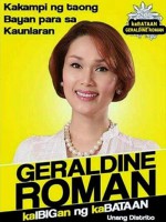 Valgplakat for Geraldine Roman