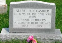 Den nye gravsten på Albert Cashiers grav