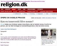 Kan en transvestit blive nonne?