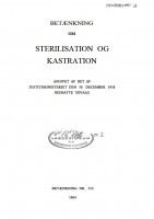 Betænkning nr. 333 af 1. juni 1964 om sterilisation og kastration