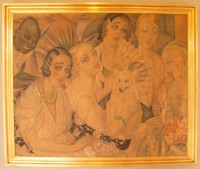 Maleri af Gerda Wegener. Lille Elbe er model