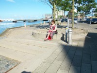 Linda T. Pedersen på havnen i Korsør.