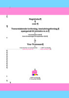 Registratur over: Transrelaterede lovforslag mm.