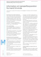 Information om kønsskifteoperation fra mand til kvinde.